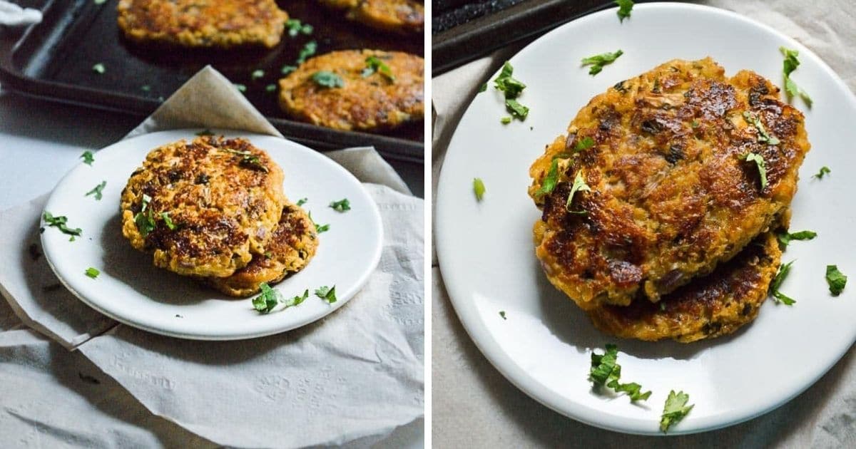 Lowcarb Vegan Baked Cauliflower Hash Browns Recipe