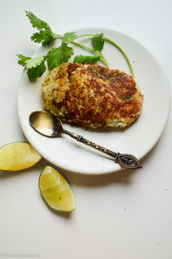 vegan low-carb cauliflower farali pattice/patties - keto snacks