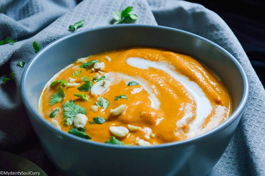 Creamy Vegan Fall Vegetable Curry Soup Recipe