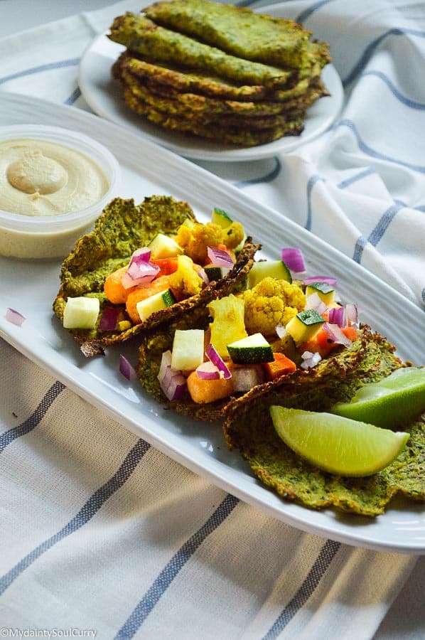 vegan low-carb zucchini tortillas/rotis