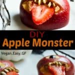 quick vegan Halloween apple monsters#vegan #healthy #Halloween