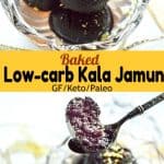 baked low-carb sugar-free kala jamun