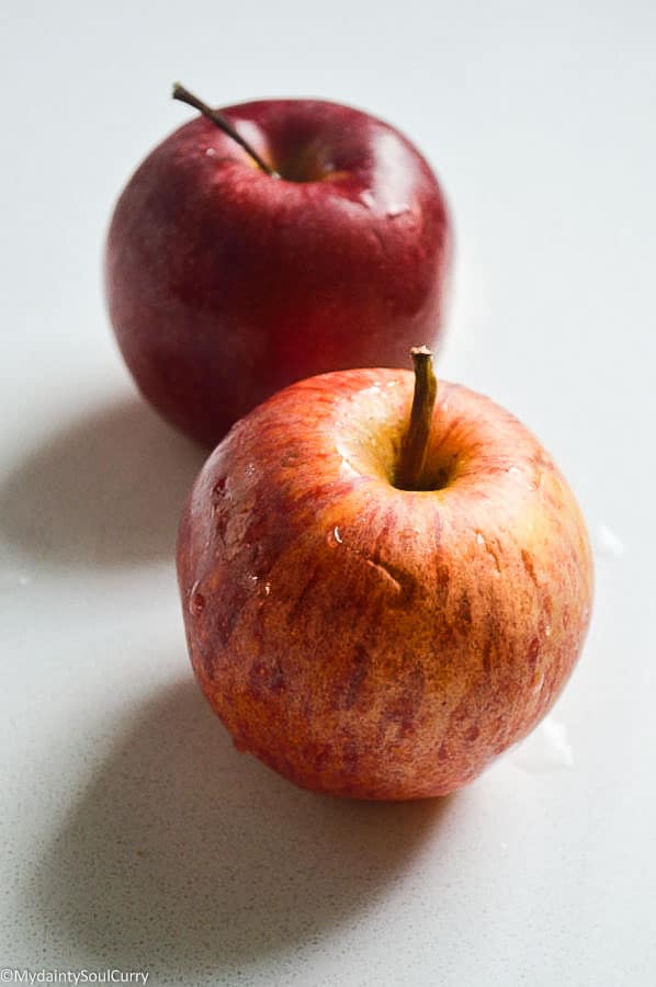 quick vegan Halloween apple monsters
