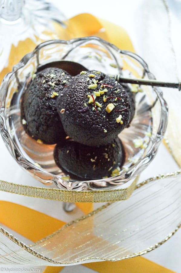 baked low-carb sugar-free kala jamun