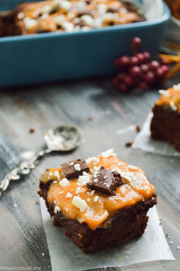 Low-carb Vegan Thanksgiving Pumpkin Brownie