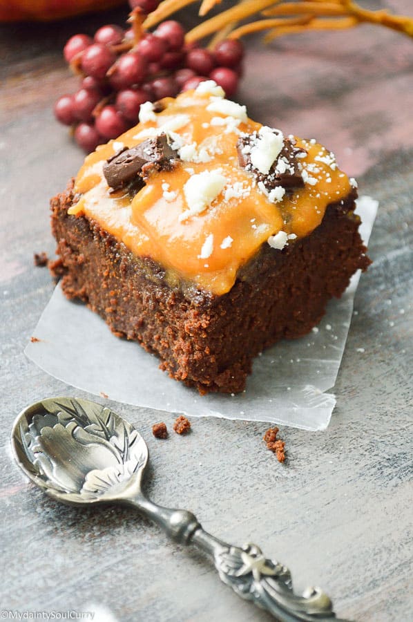 Low-carb Vegan Thanksgiving Pumpkin Brownie