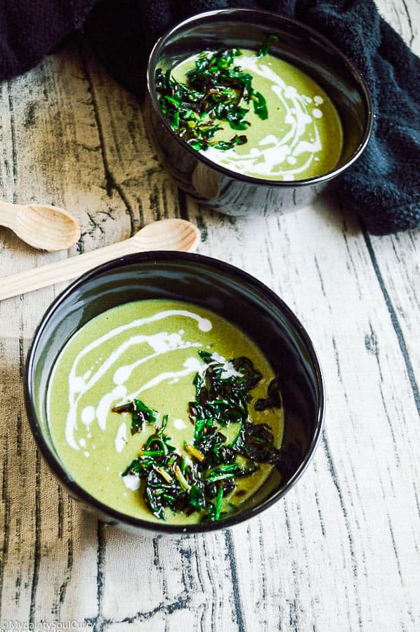 keto spinach kadhi