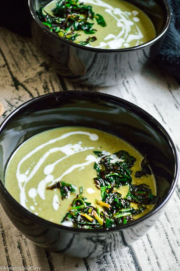 keto spinach kadhi