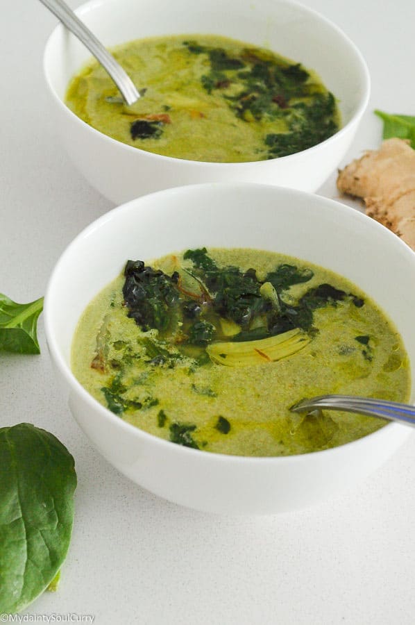 keto spinach kadhi