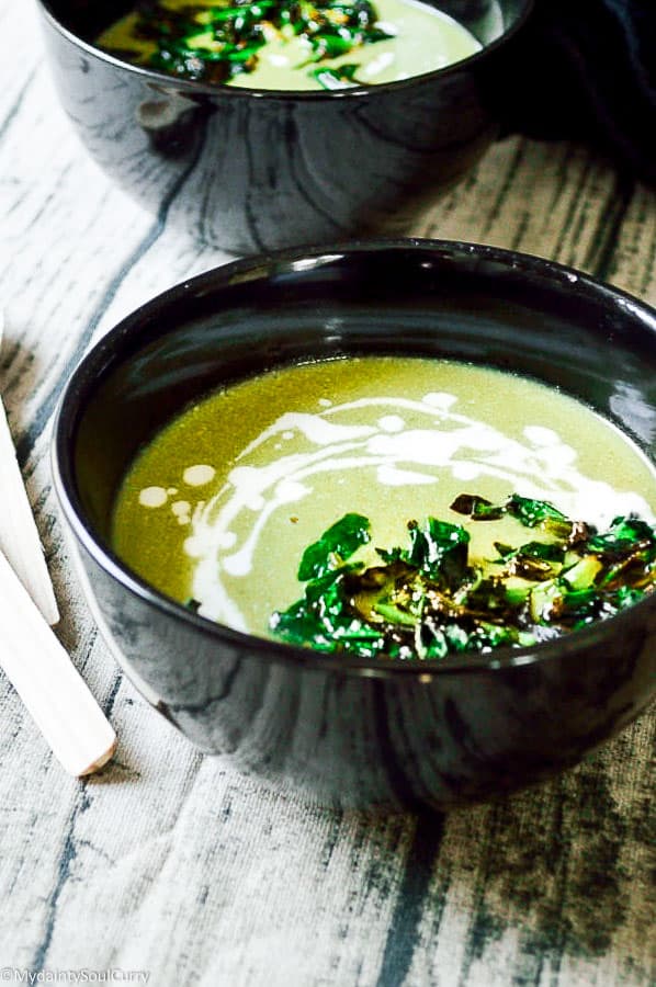 keto spinach kadhi