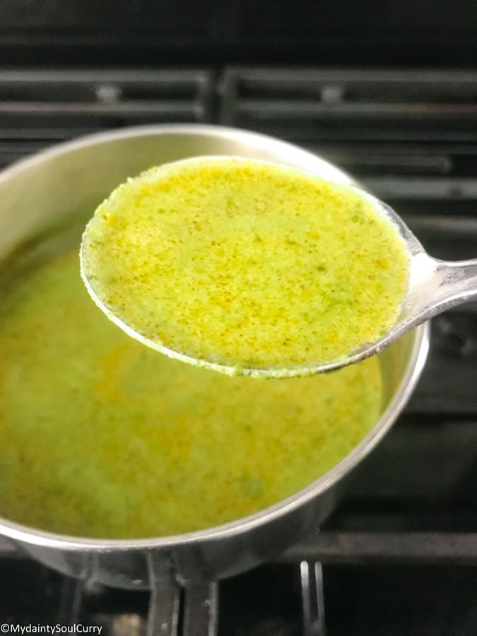 keto spinach kadhi