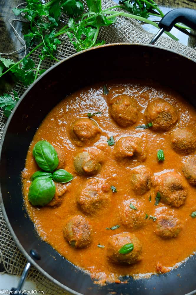 vegan chicken kofta meatball