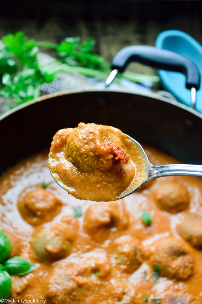 vegan chicken kofta meatball