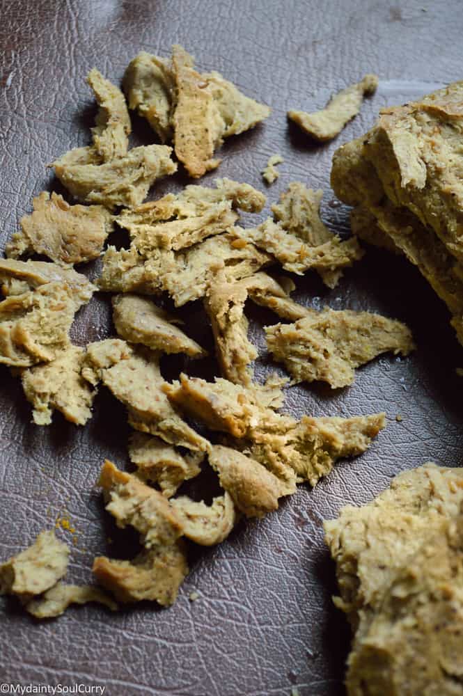 Shredded chicken seitan