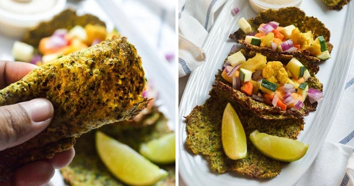 Vegan Low-carb Zucchini Tortillas/Rotis Baked Recipe