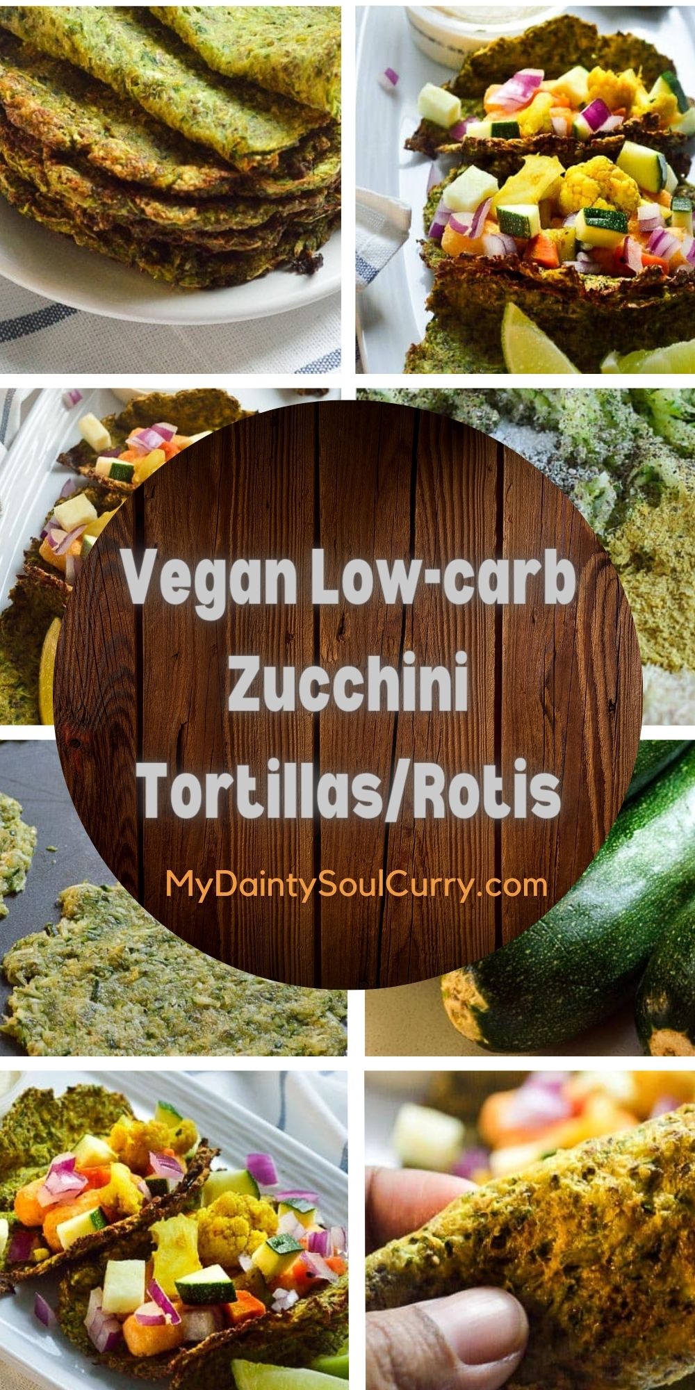 Vegan Lowcarb Zucchini Tortillas/Rotis Baked Recipe