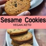 Vegan Keto Sesame Cookies #vegan #keto #easy
