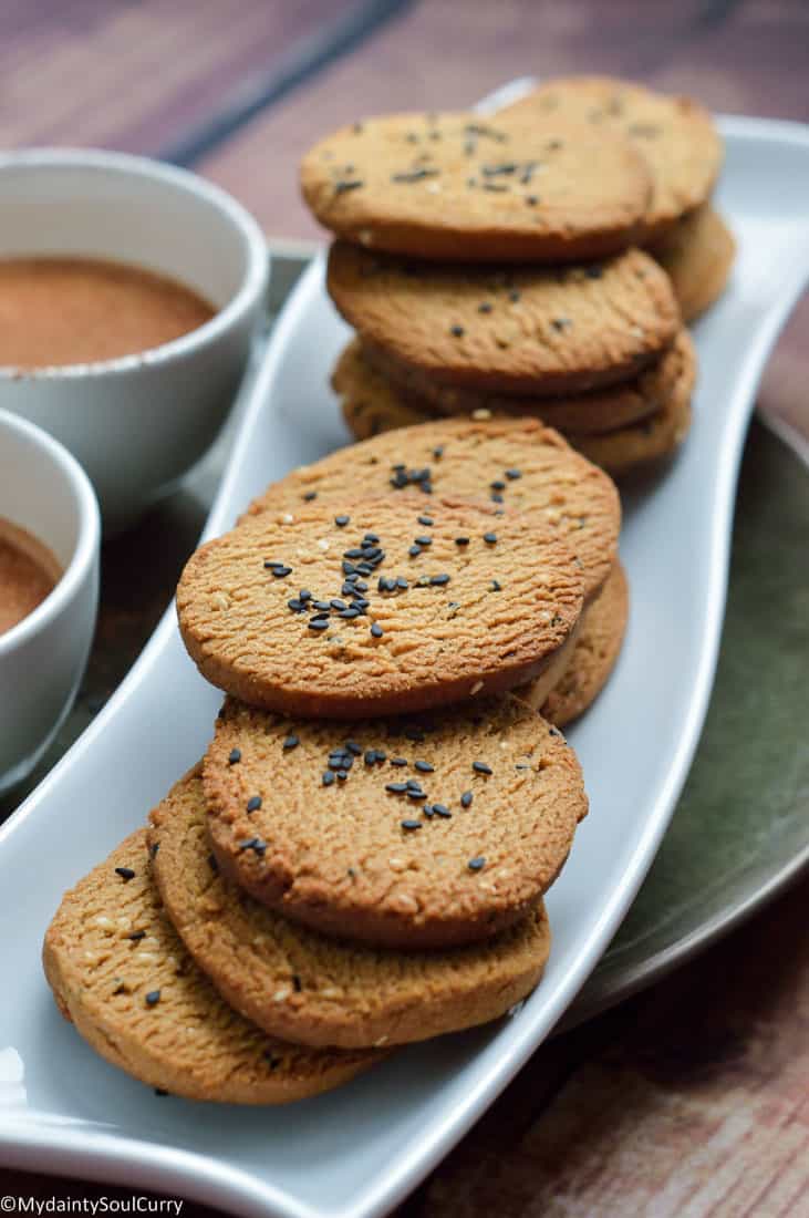 Vegan keto sesame cookies