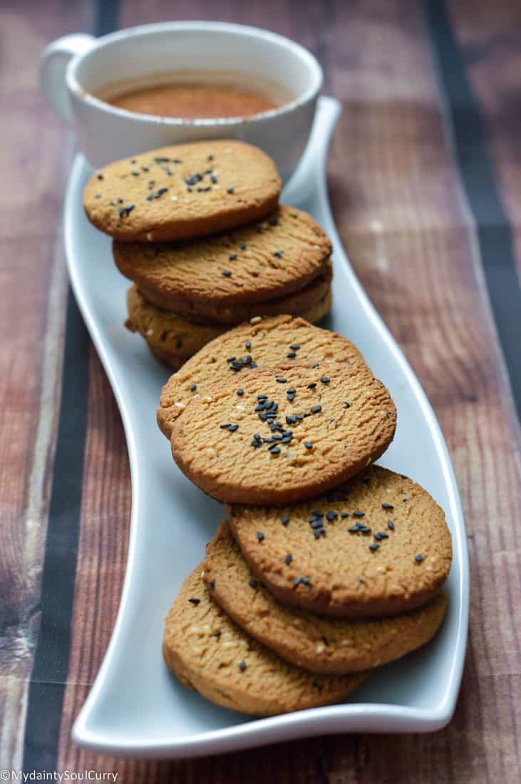 Vegan keto sesame cookies