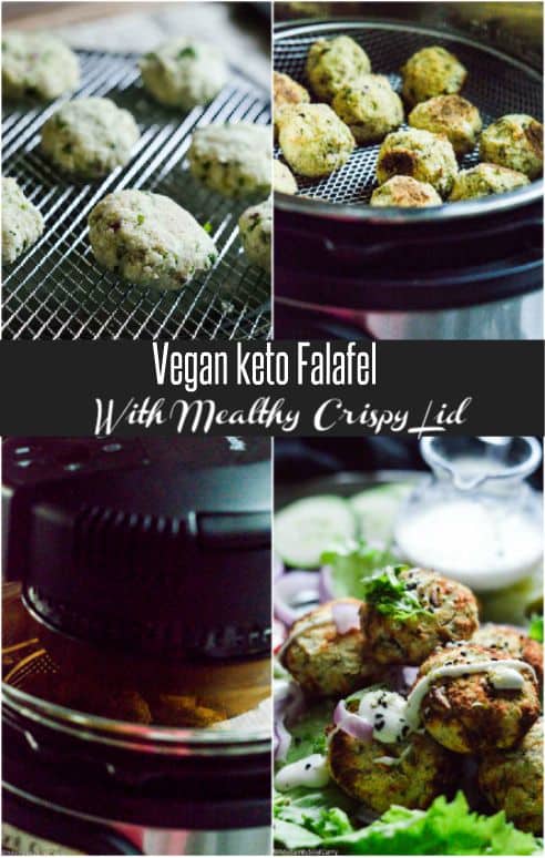 how to make vegan keto falafel with mealthy crispy lid