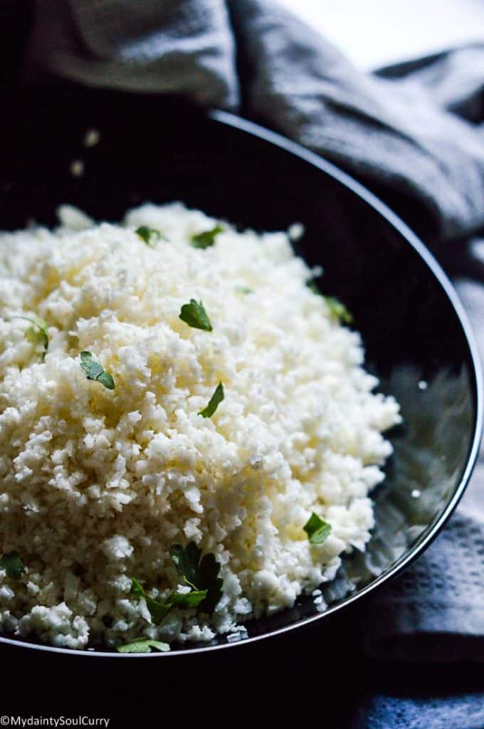 Instant pot Cauliflower Rice, quick and easy process and makes a huge batch