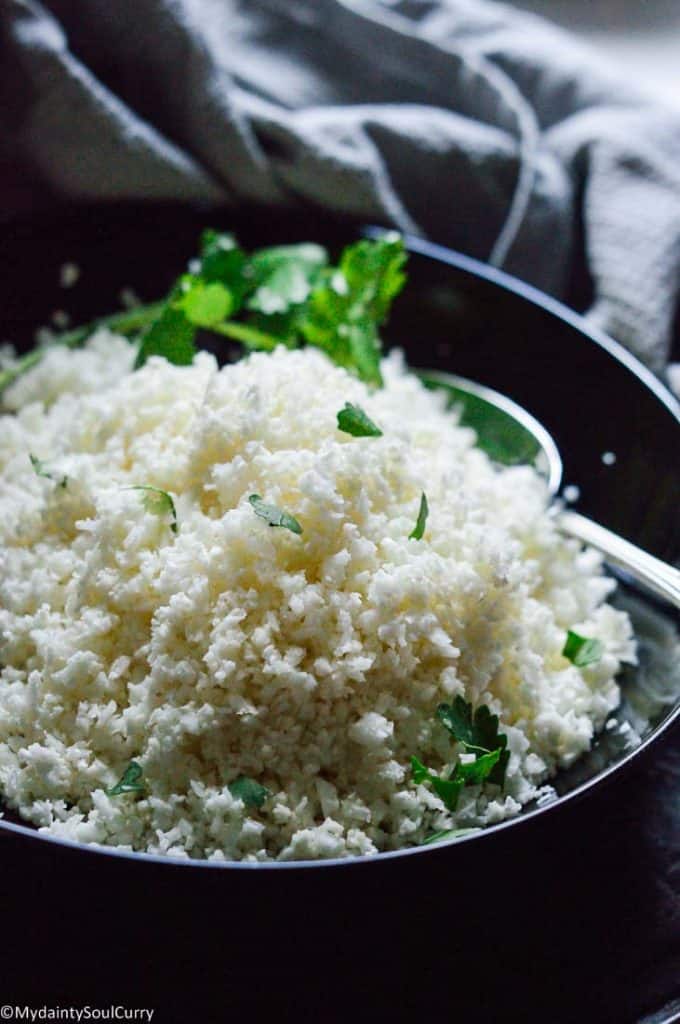 Instant pot Cauliflower Rice, quick and easy process and makes a huge batch