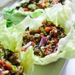 easy cauliflower rice chinese style lettuce wrap