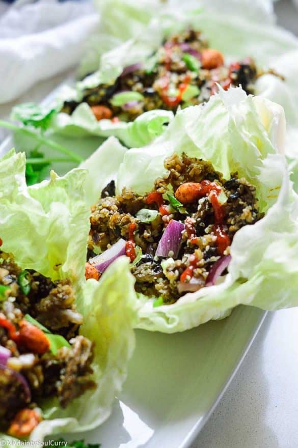 Cauliflower Lettuce Wraps {IP & PF Chang} My Dainty Soul Curry