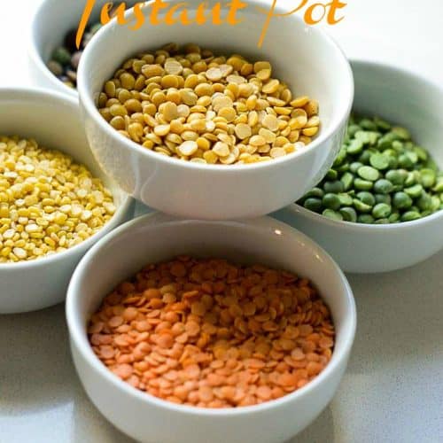 How to cook lentils in instant pot, easy lentil cooking with pressure cook time and a chart