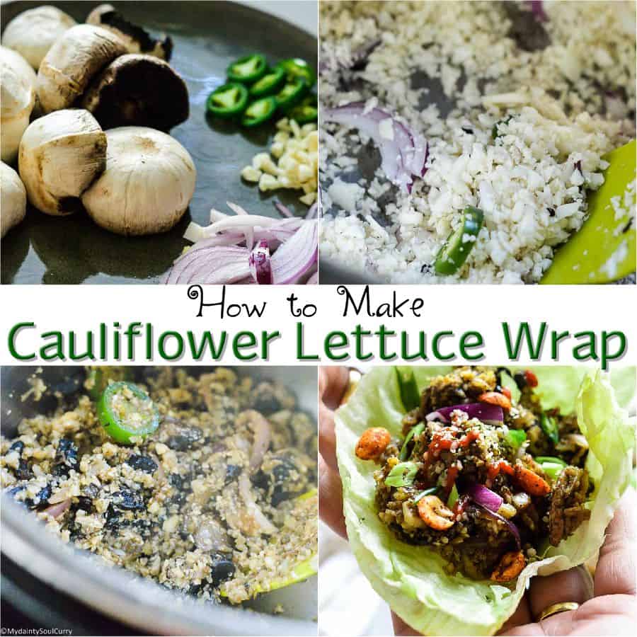 Cauliflower lettuce wraps - how to make in instant pot