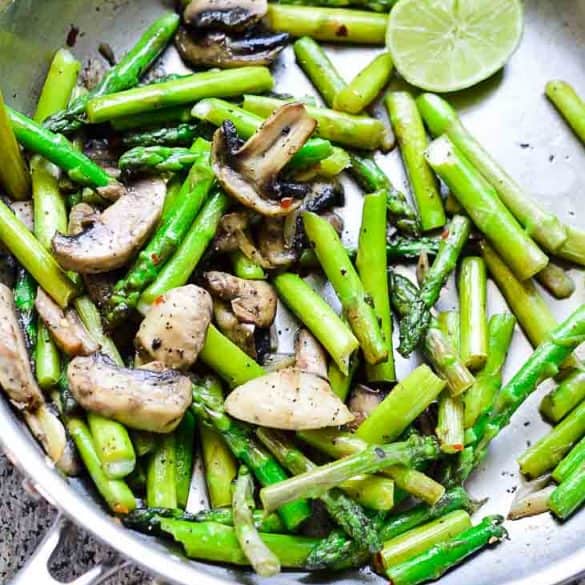 Sautéed Asparagus and Mushrooms My Dainty Soul Curry