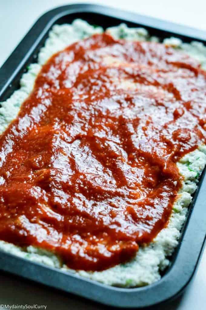 Keto Cauliflower Pizza Recipe My Dainty Soul Curry