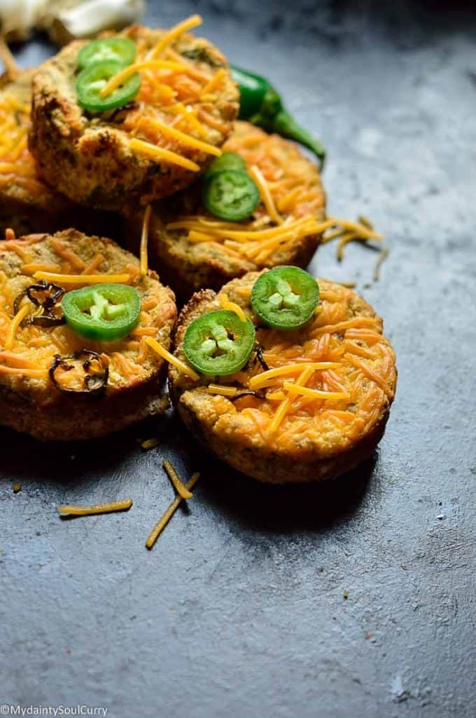 Keto jalapeno cheddar muffins