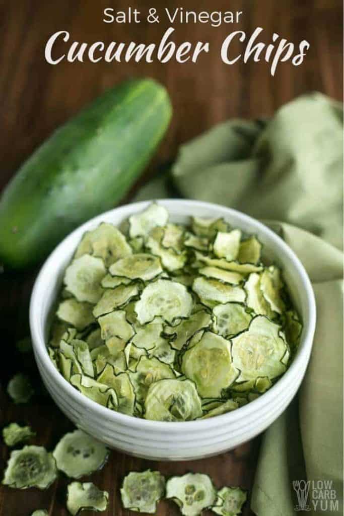 Baked cucumber chips