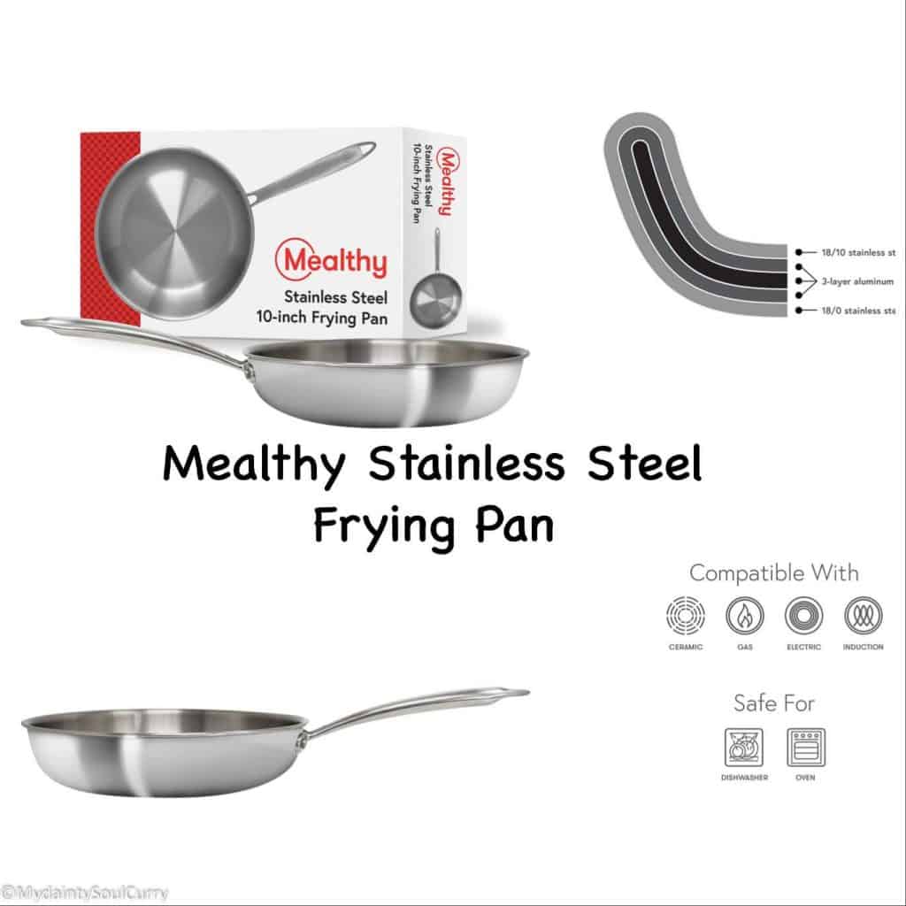 Mealthy Stainless steel frying pan