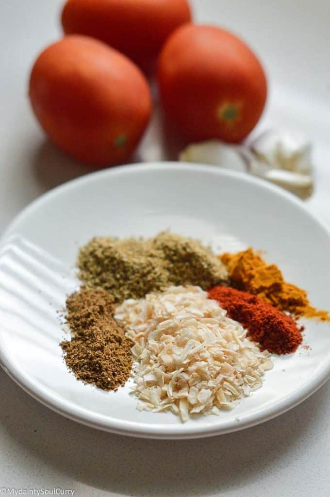 Ingredients for easy Vegan curry