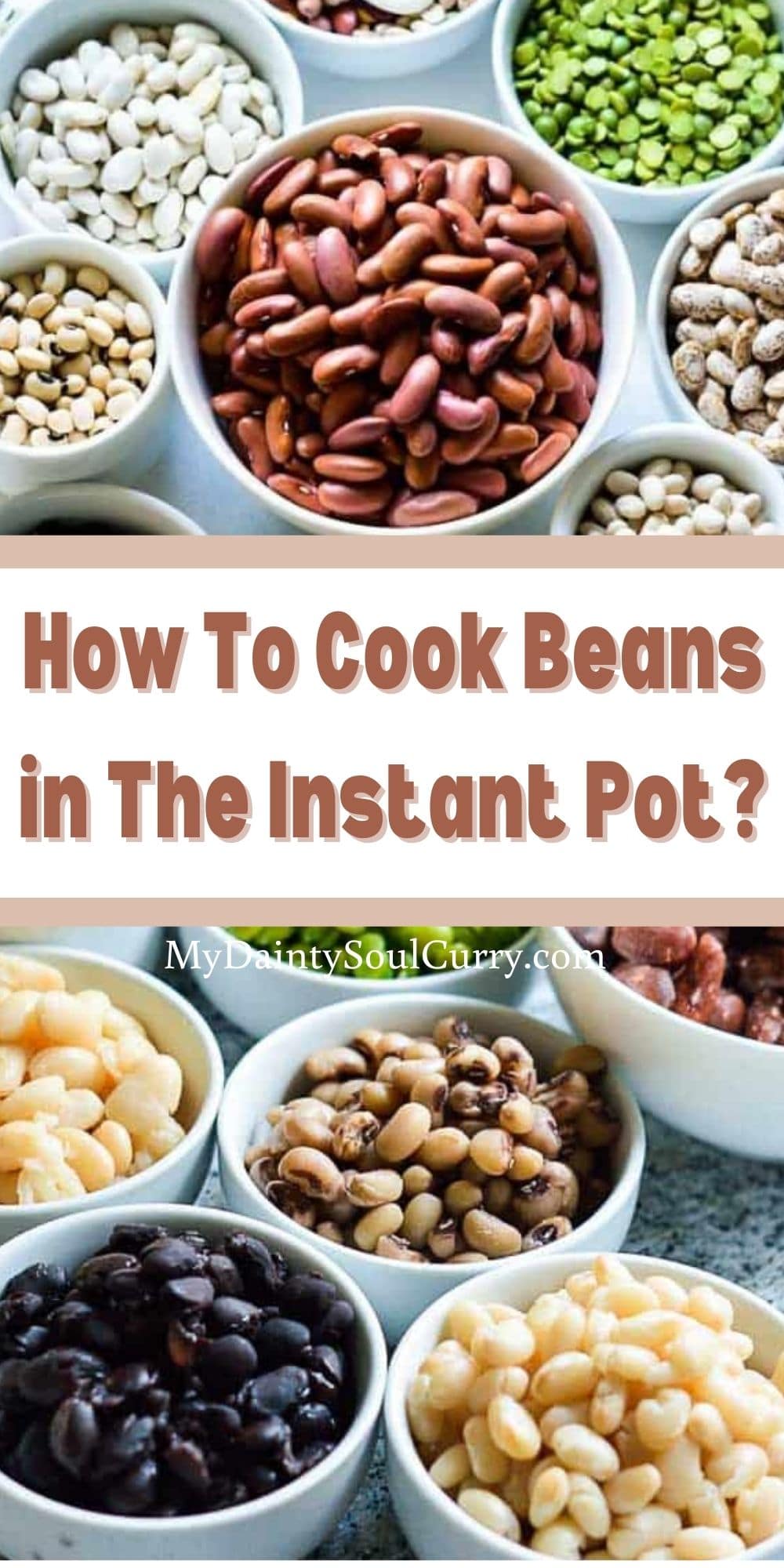 How To Cook Beans in The Instant Pot?(Instant Pot Beans) My Dainty Soul Curry