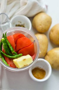 Ingredients for the potato curry