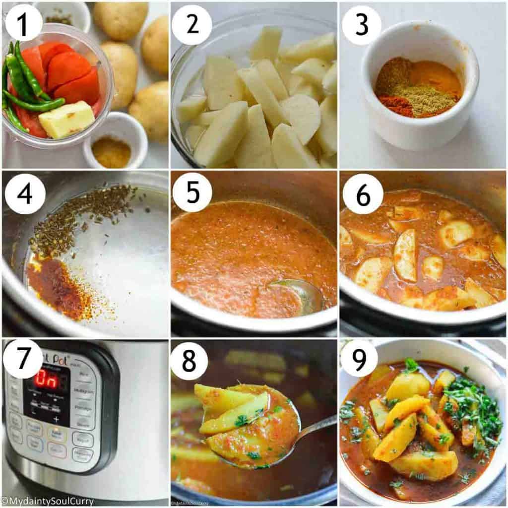 How to make potato curry in the instant pot