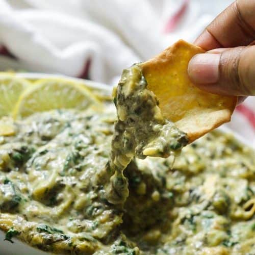 Instant pot spinach artichoke dip in keto