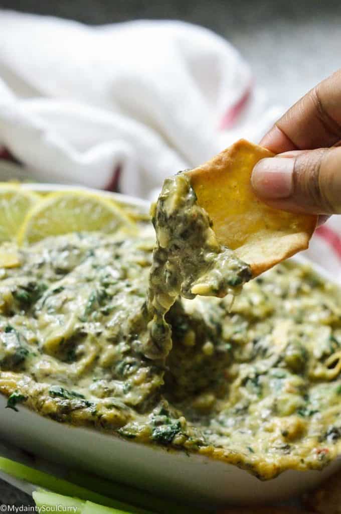 Instant pot spinach artichoke dip in keto