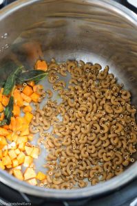 Sauteeing for butternut pasta