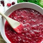 Easy homemade vegan cranberry relish