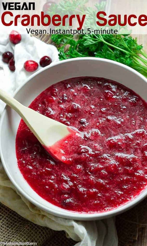 Easy homemade vegan cranberry relish