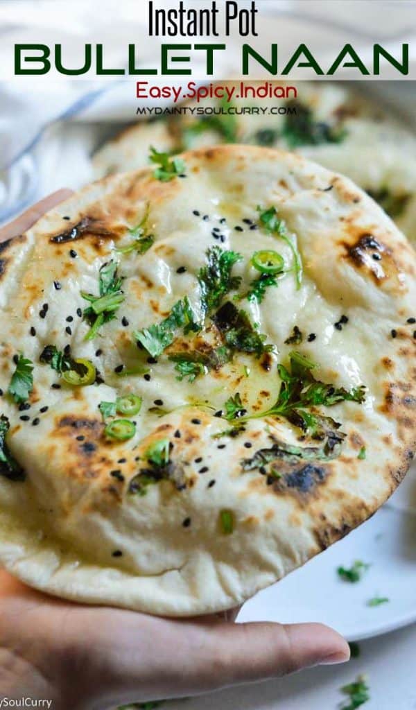 Garlic jalapeno bullet naan