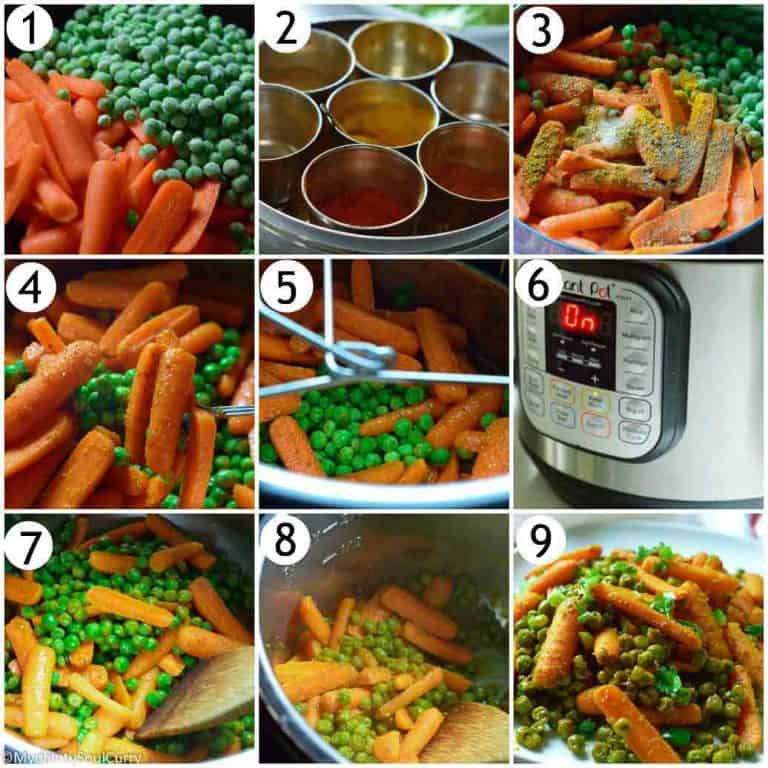 Instant Pot Carrots {and Peas} My Dainty Soul Curry
