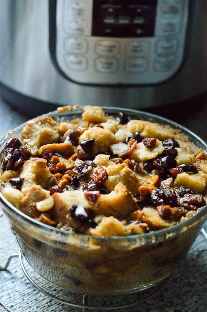 Instant Pot vegan Bread Pudding