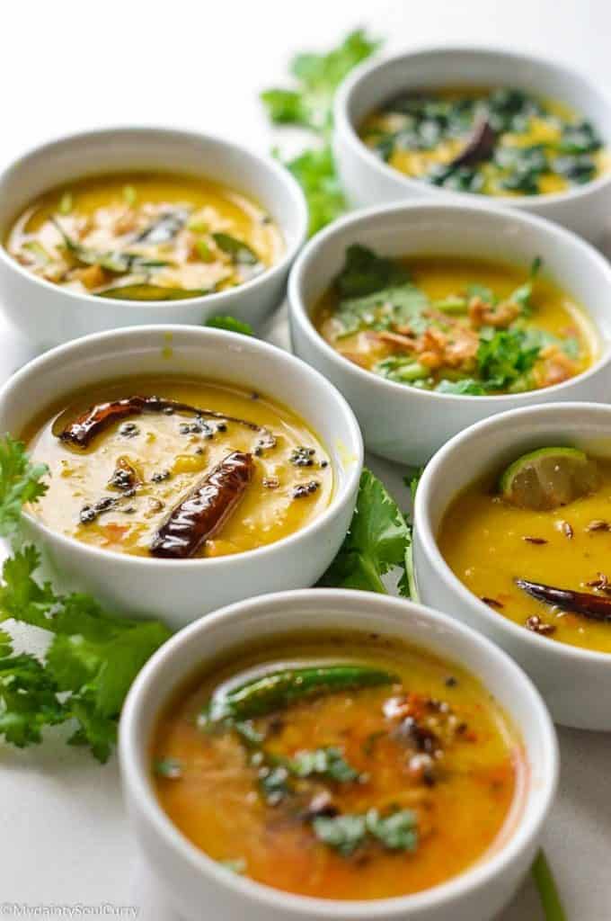 Six types of toor dal