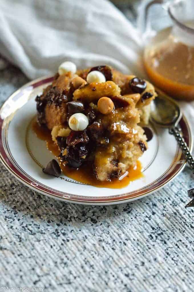 Easy vegan bread pudding