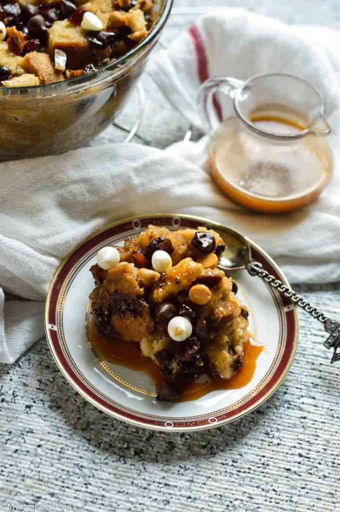 Easy vegan bread pudding